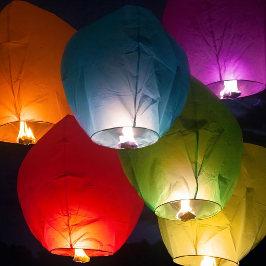 Assorted Color Sky Lanterns